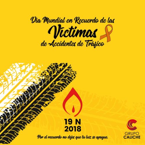 Grupo Caliche con las víctimas de los accidentes de tráfico.